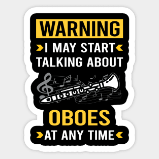 Warning Oboe Sticker